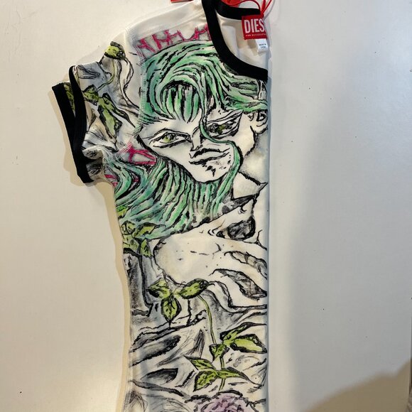 Brand new Diesel red label stretch printed T - Picture 4 of 7